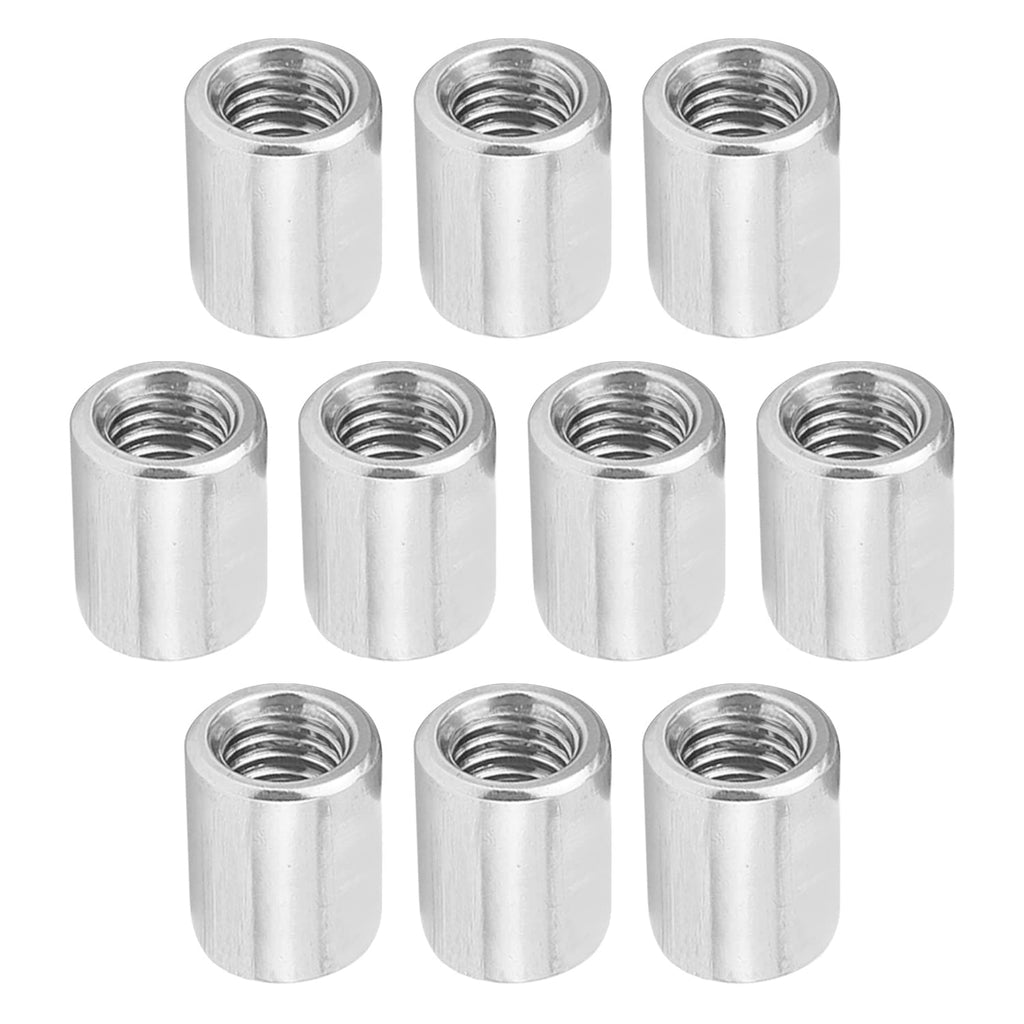 [Australia - AusPower] - MroMax M3 Round Connector Nuts, Carbon Steel Coupling Nut 8mm/0.31inch Length,Pack of 10 M3 x 8mm x Φ6 