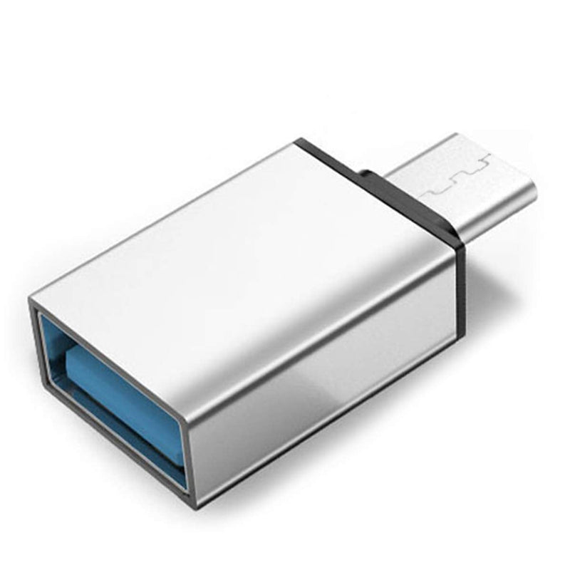 [Australia - AusPower] - SIREG Micro USB to USB, Micro USB 3.0 OTG Adapter On The Go Adapter Micro USB Male to USB Female Compatible with Samsung S7 S6 Edge S4 S3, LG G4, DJI Spark Mavic Remote Controller, Android Tablets Silver 