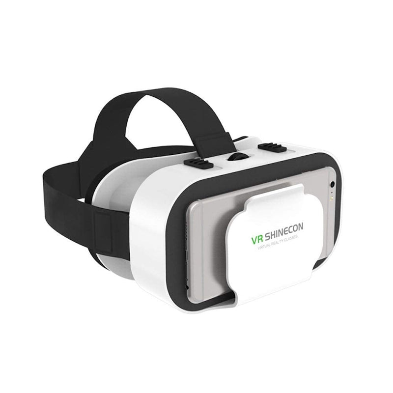 [Australia - AusPower] - VR Headset for Cellphone, Universal Adjustable Lightweight VR Glasses Without Headphone for Mobile Games & Movies, Compatible 4.7-6.2 inch iPhone or Android, White 