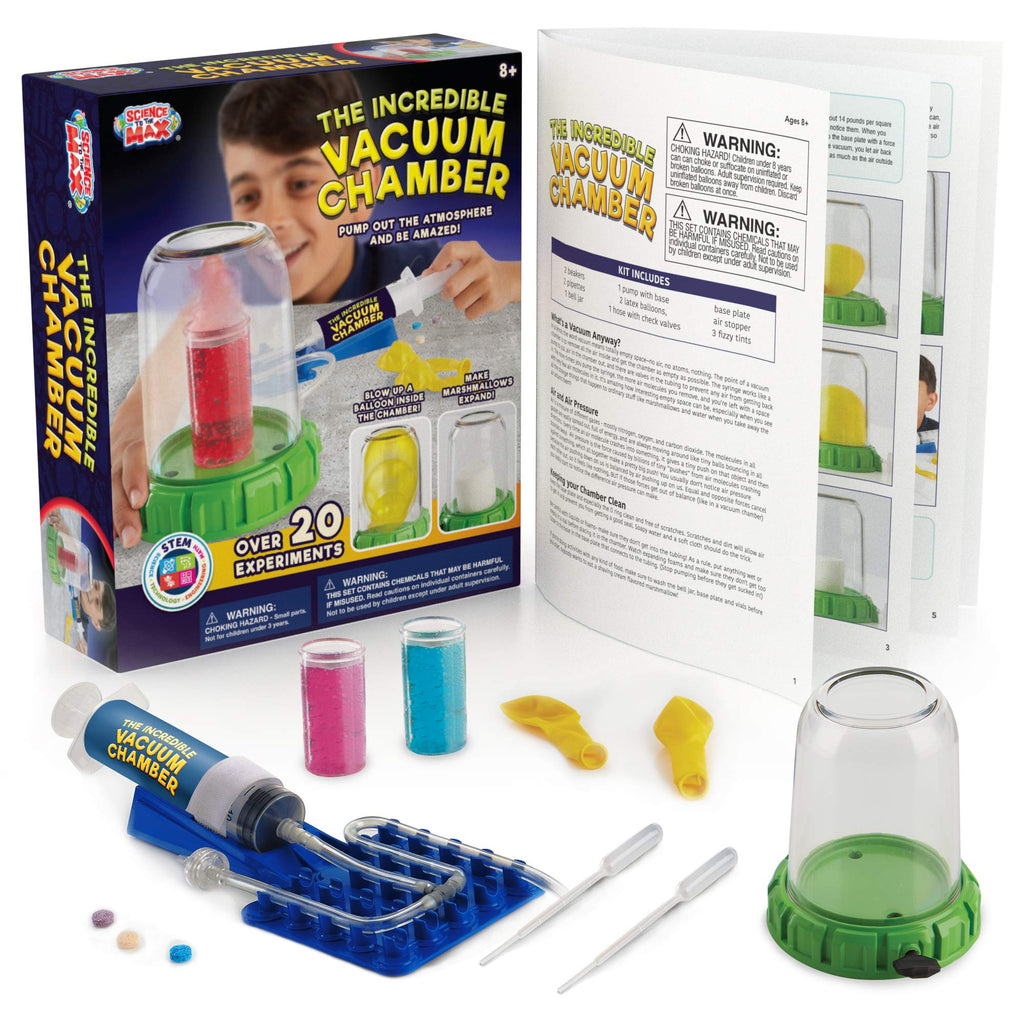 [Australia - AusPower] - The Incredible Vacuum Chamber - DIY Science Kits for Kids with 20+ Experiments - Educational Physics & Chemistry Stem Toy Set - Cultivate The Little Scientist's Skills - Gift for Kids Ages 8-12 