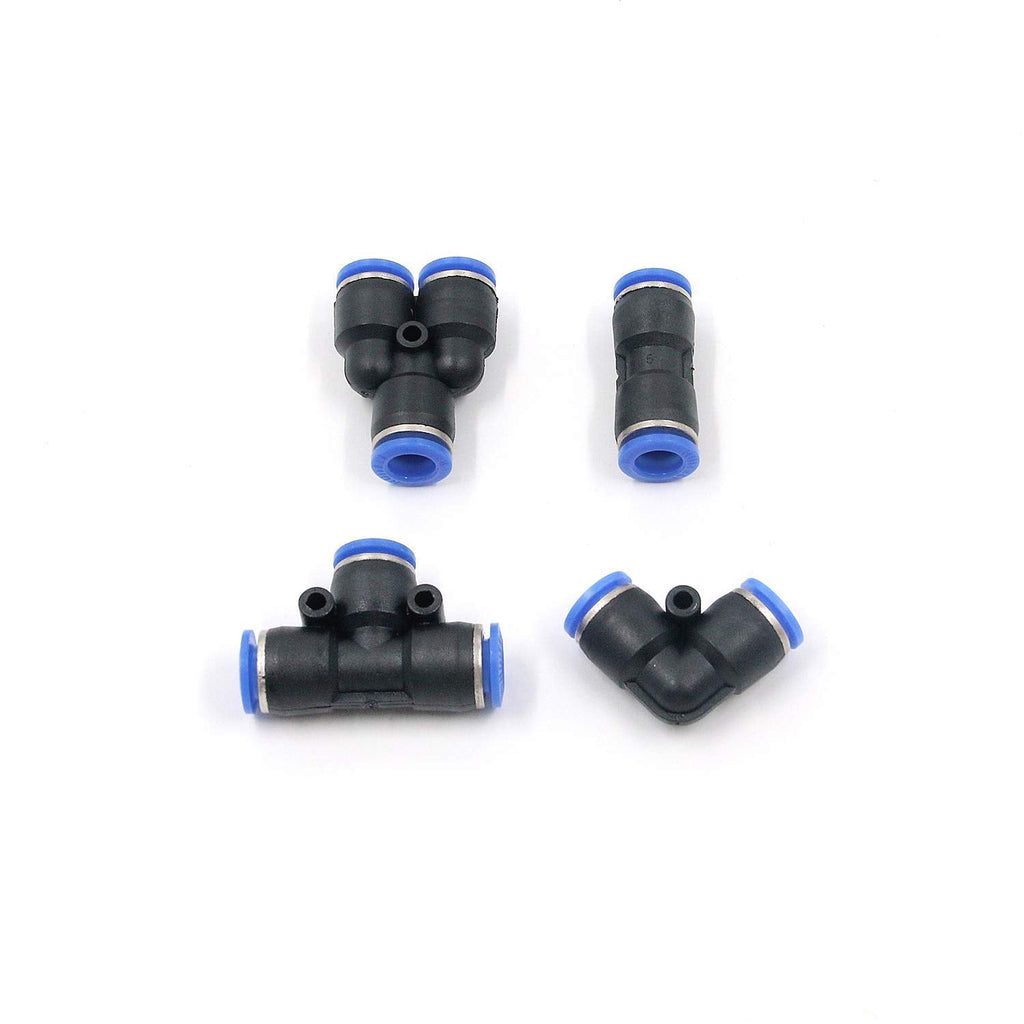 [Australia - AusPower] - Antrader 40-Pack 5/16 Inch Od Push to Connect Fittings Pneumatic Fittings Combo Kit 10 Spliters+10 Elbows+10 Tee+10 Straight combo 5/16" od 