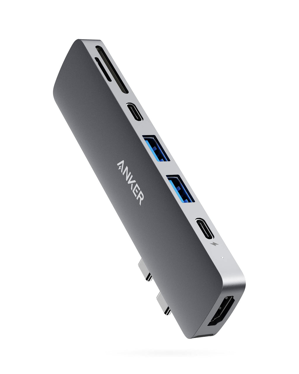 [Australia - AusPower] - Anker USB C Hub for MacBook, PowerExpand Direct 7-in-2 USB C Adapter Compatible with Thunderbolt 3 USB C Port, 100W Power Delivery, 4K HDMI, USB C and 2 USB A Data Ports, SD and microSD Card Reader 