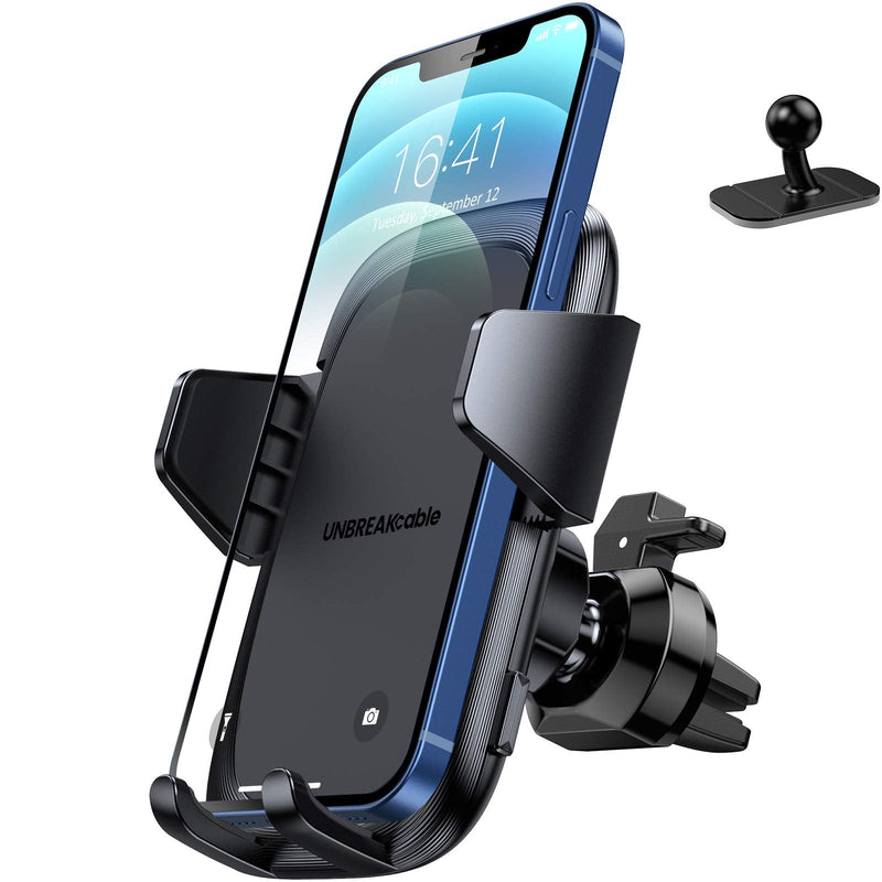 [Australia - AusPower] - UNBREAKcable Vent Phone Mount for Car - [Ultra Stable] Air Vent Universal Car Phone Holder Mount [Big Phones Friendly] [Easy Clamp] Fit for iPhone 13 Pro Max Galaxy Note All Mobile Cell Phones 