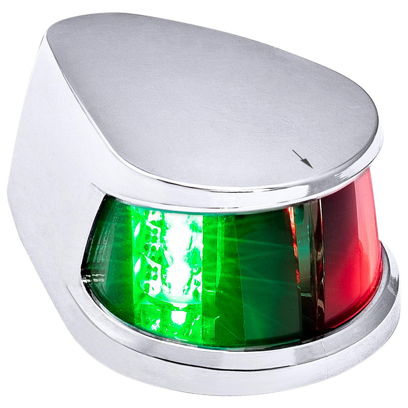 [Australia - AusPower] - Red Green LED Marine Navigation Bow Light for Boats [USCG ABYC A-16 2NM][IP67 Waterproof][Chrome & ABS] 2 Nautical Mile Visibility Bicolor Navigation Boat Light for Pontoon Yacht Fishing Boat 