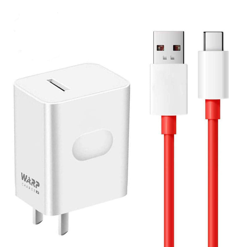 [Australia - AusPower] - OnePlus 8 pro Warp Charger,30W Quick Rapid Charge Power AC Wall Adapter [5V 6A] with USB-C Fast Charging Data Cable（3.3FT Compatible with OnePlus 8/7Pro/ 6T/ 6/ 5T/ 5/ 3T/ 3 (White) white 