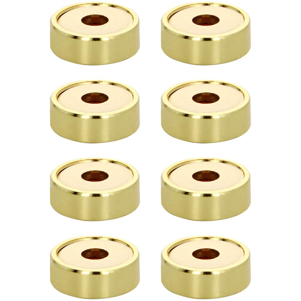 [Australia - AusPower] - MroMax 8PCS Mirror Screw Decorative Cap Nail 16mm/0.63" Cap Diameter Stainless Steel Gold Bright Surface Bright Gold 