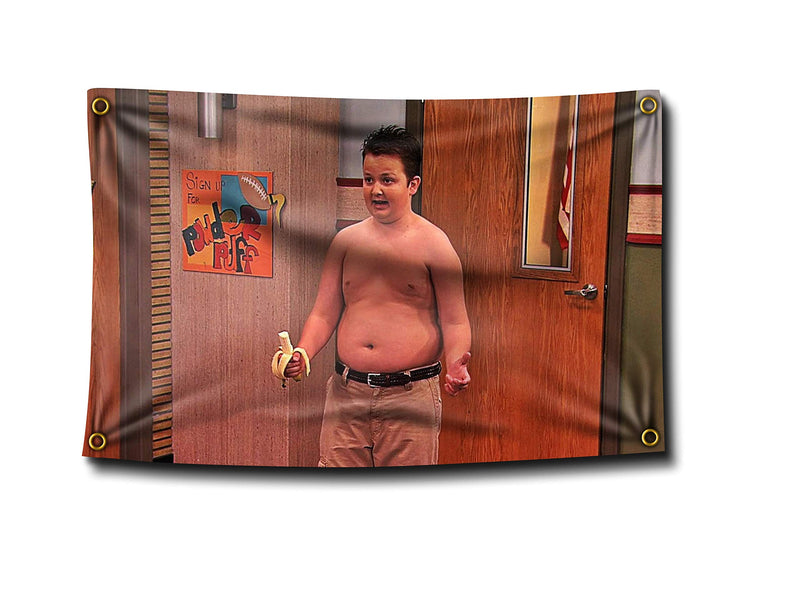 [Australia - AusPower] - Banger - Shirtless Gibby iCarly Flag Banner College 