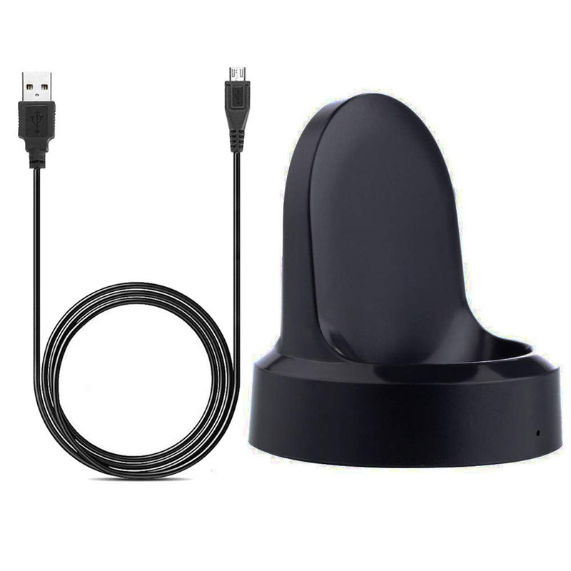 [Australia - AusPower] - EXMRAT Charger Compatible for Samsung Gear S3, Charging Dock Stand Cable for Gear S3 Classic/Frontier Smart Watch (Black) 