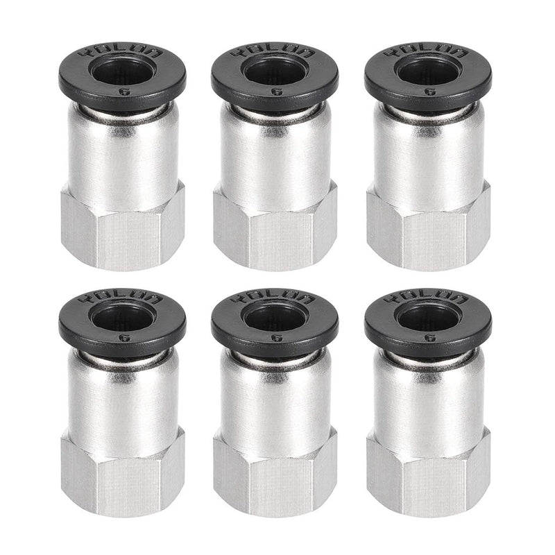 [Australia - AusPower] - uxcell Push to Connect Tube Fitting Adapter 6mm Tube OD X M5 Female Straight Pneumatic Connecter Pipe Fitting 6pcs 