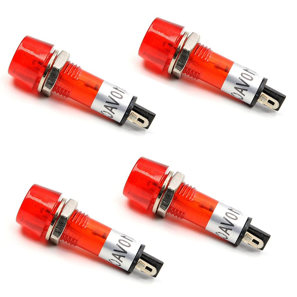 [Australia - AusPower] - Othmro Signal Indicator Dash Light DC 110V, Neon LED Bulbs XD10-3 Red, 40mm 1.57inch Plastic Shell Panel Mount Signal Pilot Dash Directional Lights 10pcs 