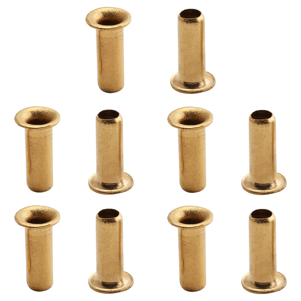 [Australia - AusPower] - MroMax 200PCS Hollow Rivet 0.31" x 0.12"(Length x Outer Diameter) Through Hole Copper Hollow Rivets Grommets Double-Sided Circuit Board PCB 