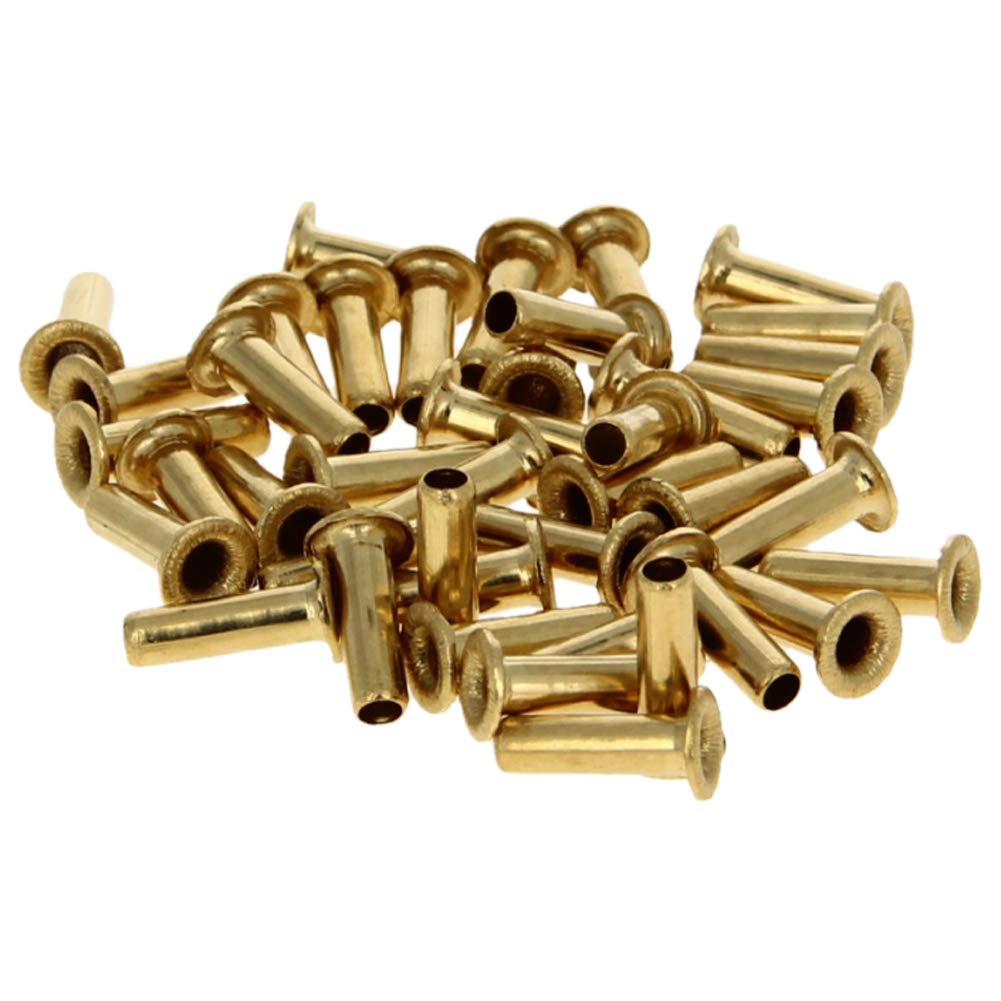 [Australia - AusPower] - MroMax 200PCS Hollow Rivet 0.39" x 0.12"(Length x Outer Diameter) Through Hole Copper Hollow Rivets Grommets Double-Sided Circuit Board PCB 