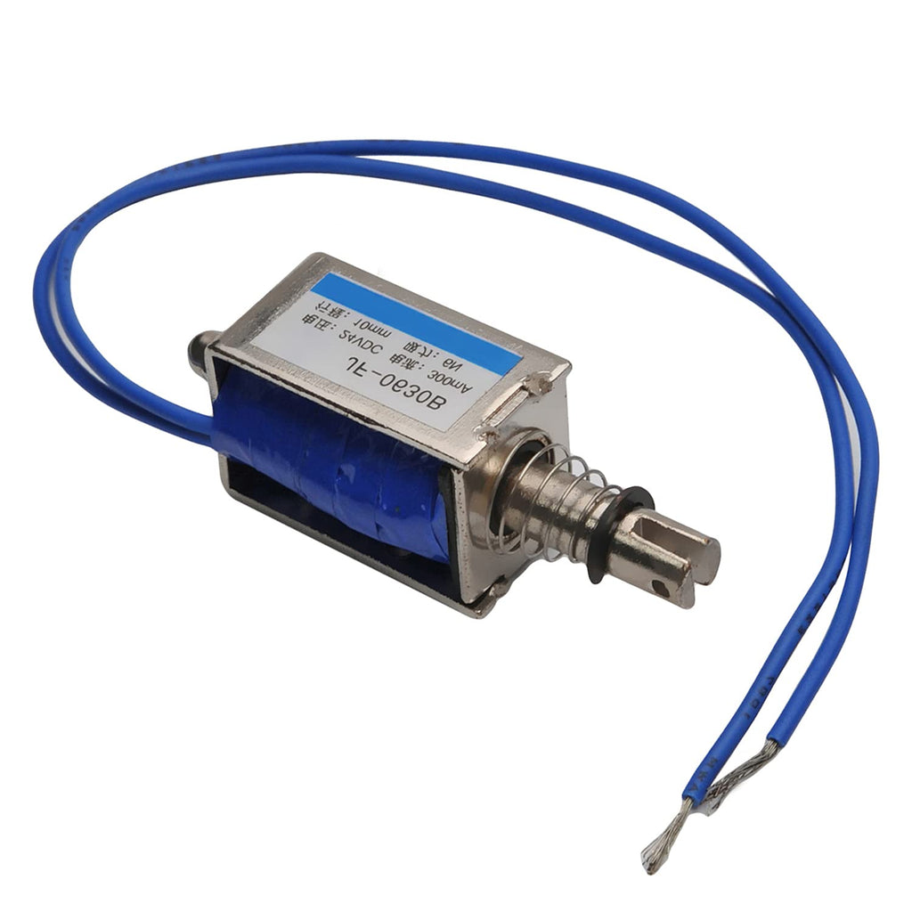 [Australia - AusPower] - Fielect DC 24V 6N Push Pull Type Solenoid Electromagnet, 0.3A 7.2W 6.5mm Stroke Solenoid Electromagnet, Open Frame Linear Motion JF-0630B 