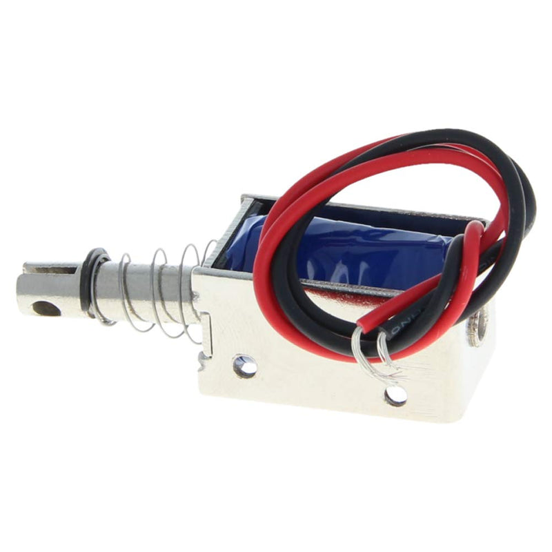 [Australia - AusPower] - Fielect DC 6V 0.8A 6N Pull Push Type Frame Solenoid Electromagnet Linear Motion 10mm Stroke JF-0630 1 pcs 