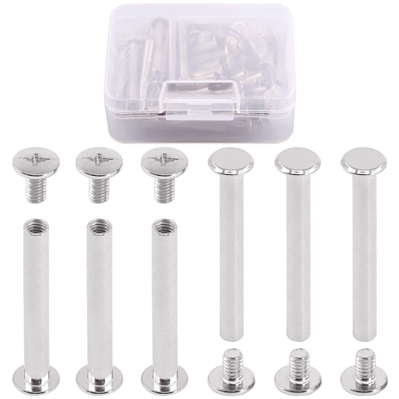 [Australia - AusPower] - Hilitchi 50 Sets M5 x 40mm Phillips Chicago Screw Posts Binding Screws Assortment Kit for Scrapbook Photo Albums Binding, Leather Repair M5 x 40mm-50Sets 