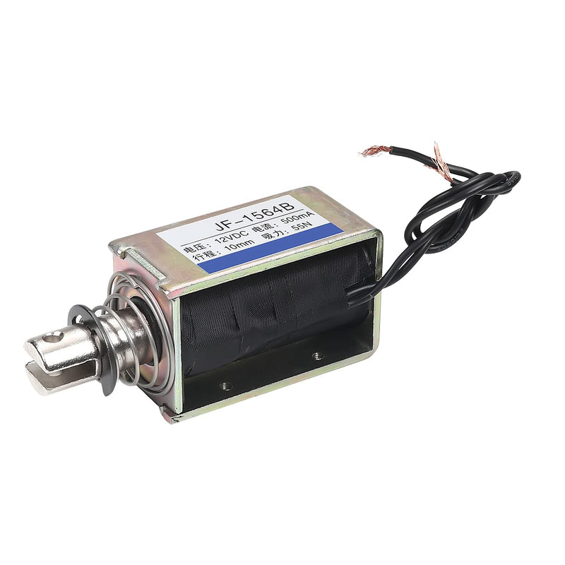 [Australia - AusPower] - Fielect DC 12V 0.5A 55N Push Pull Type Solenoid Electromagnet, 10mm Stroke, Open Frame, Linear Motion, JF-1564B-12V Model: JF-1564B-12V 