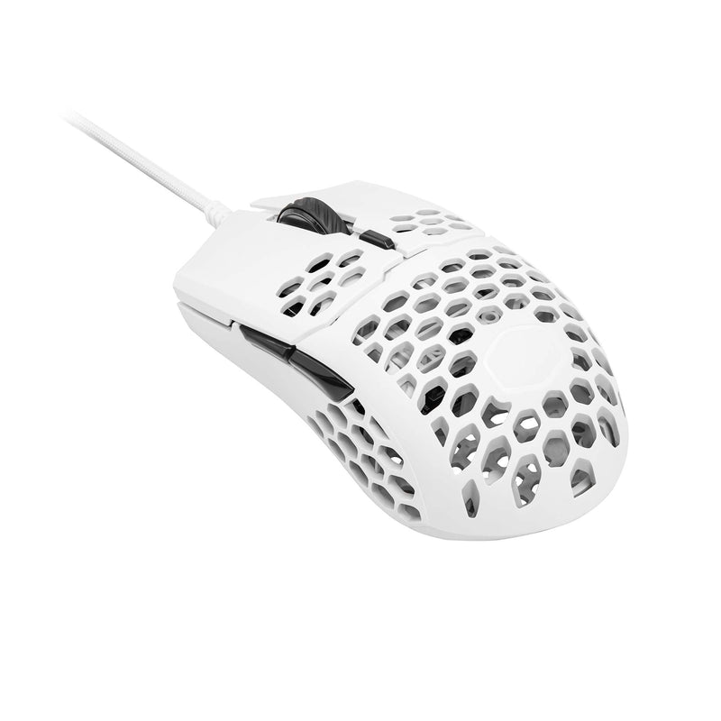 [Australia - AusPower] - Cooler Master MM710 53G Matte White Gaming Mouse with Lightweight Honeycomb Shell, Ultralight Ultraweave Cable, Pixart 3389 16000 DPI Optical Sensor 