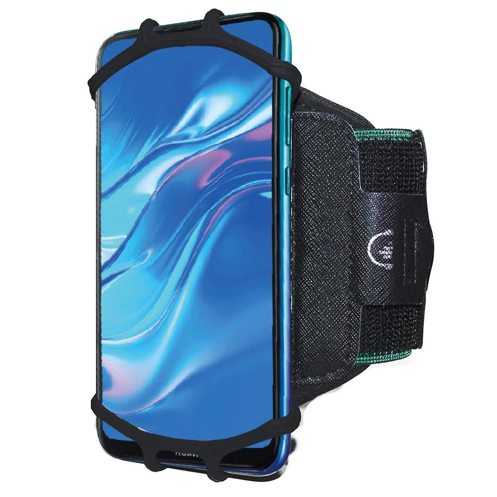 [Australia - AusPower] - Universal 360° Rotatable Cell Phone Arm Holder Sports Running Armband Wristband for LG G8 G7 ThinQ Stylo 5 4 Aristo 3 2/ iPhone XR X 11 Pro Max 8 7 Plus/Galaxy S10 S9 Plus S8 Active Note 9 J7 (Black) Black 