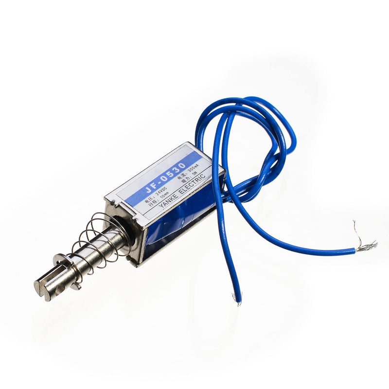 [Australia - AusPower] - Fielect DC 24V 5N Push Pull Type Open Frame Solenoid Electromagnet Linear Motion,0.3A 7.2W JF-0530 1Pcs Models : JF-0530-24V 