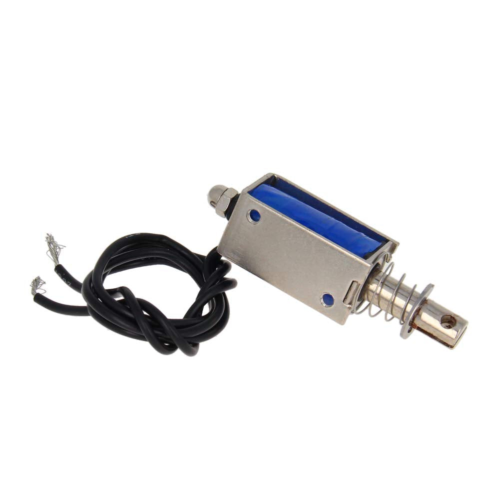 [Australia - AusPower] - Fielect DC 12V 80g Push Pull Solenoid Electromagnet, 1A 12W Open Frame Solenoid, Linear Motion, JF-0730B-12V Models : JF-0730B-12V 