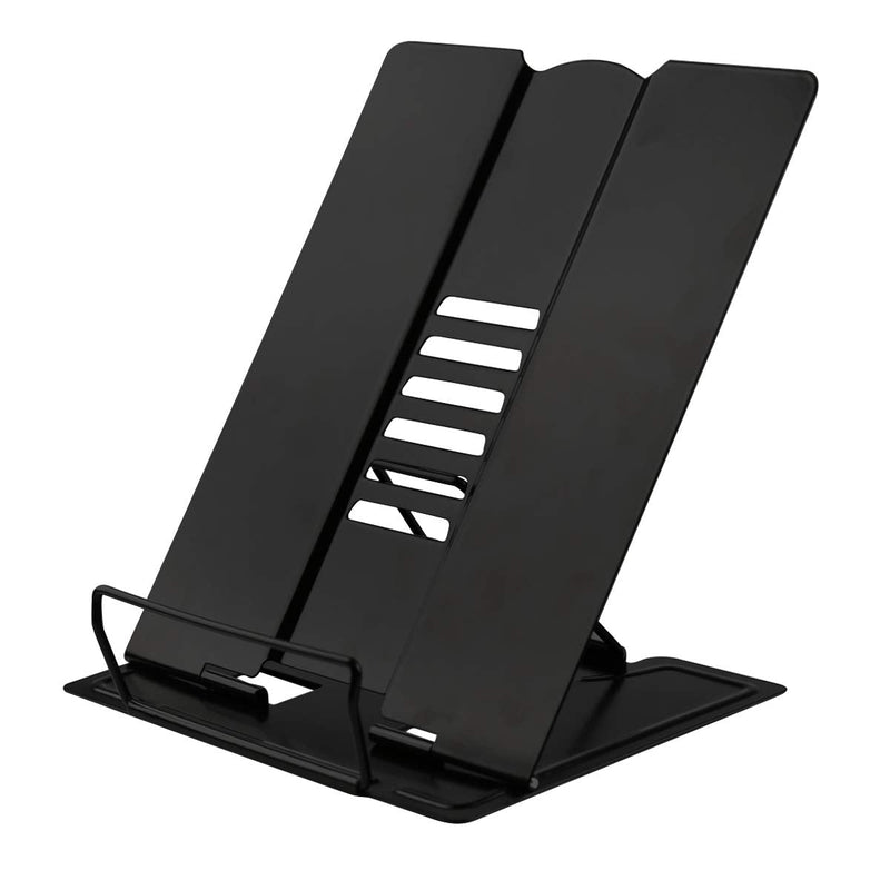 [Australia - AusPower] - Citmage Desk Book Stand Document Holder Heavy Duty Metal Reading Stand with Book Magazine Menu iPad Music Score Speech Draft with 5 Adjustable Positions(Black) Black 