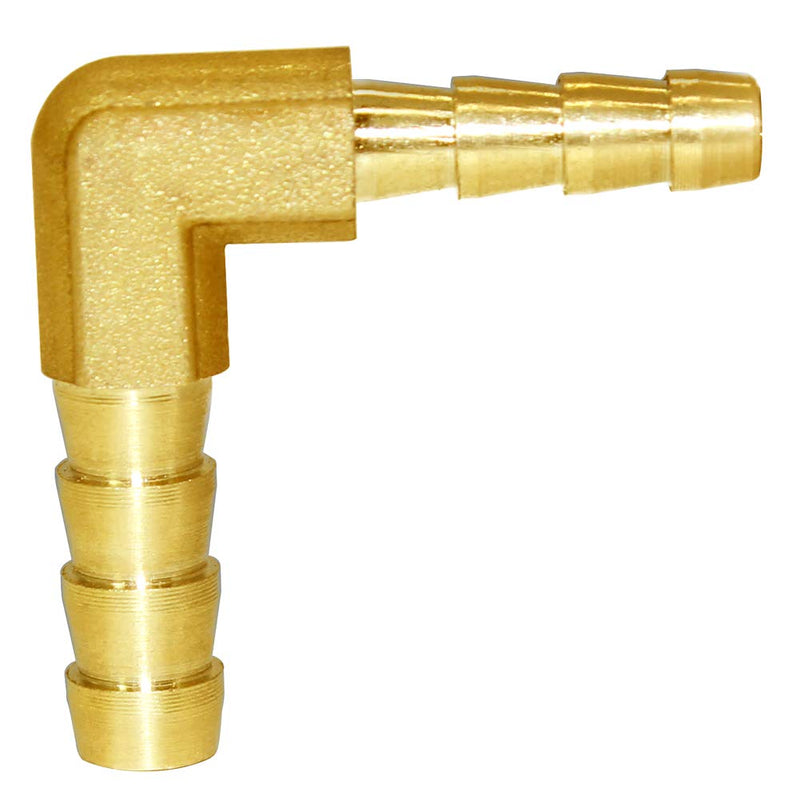 [Australia - AusPower] - Joywayus Reducer Elbow 3/16" to 1/4" Reducing Hose Barb 90 Degree L Right Angle Brass Fitting Water/Fuel/Air 3/16 x 1/4 
