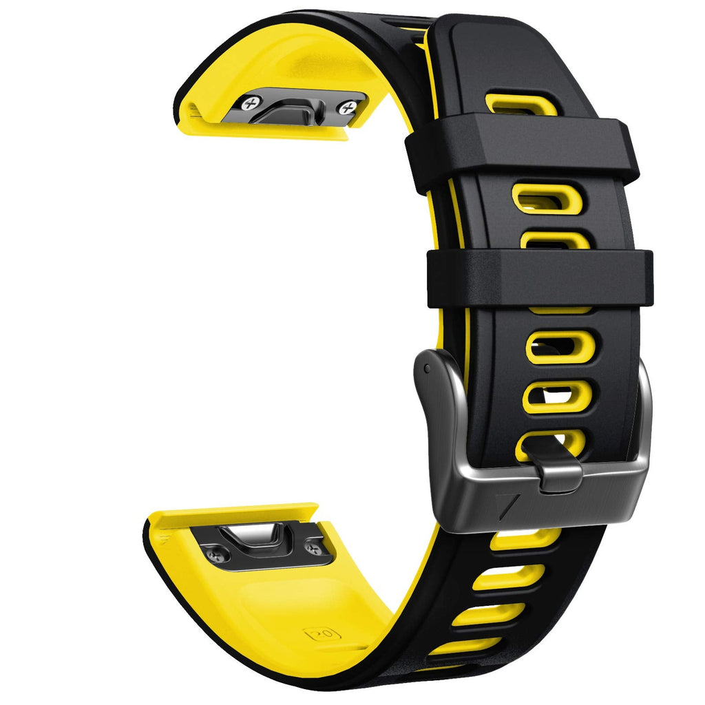 [Australia - AusPower] - NotoCity Compatible with Fenix 6S Pro watchbans for Fenix 6S/Fenix 7S/Fenix 5S/5S Plus/D2 Delta S Smartwatch (Balck-yellow) Balck-yellow 