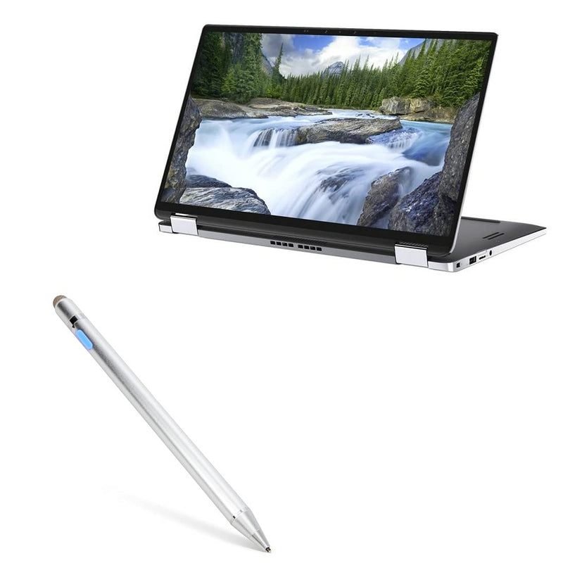 [Australia - AusPower] - BoxWave Stylus Pen for Dell Latitude 7400 2-in-1 (Stylus Pen by BoxWave) - AccuPoint Active Stylus, Electronic Stylus with Ultra Fine Tip for Dell Latitude 7400 2-in-1 - Metallic Silver Updated 2021 Model - Silver 