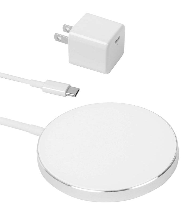 [Australia - AusPower] - Magnetic Wireless Charger, 15W Fast Wireless Charging Pad with 20W Mini USB-C PD Adapter, Compatible with MagSafe Charger for iPhone 13 Pro Max/13Pro/13/13Mini/12Pro Max/12Pro/12/12Mini, AirPods Pro 