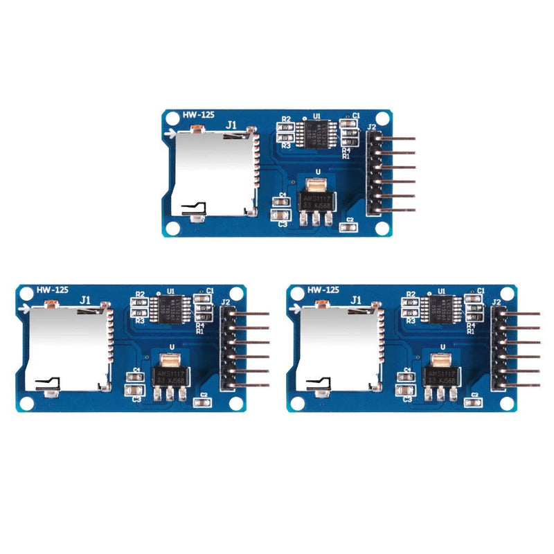 [Australia - AusPower] - AiTrip 3PCS Micro SD Card Module with chip Level Conversion for Arduino ,SDHC Card TF Card Adapter Reader (3PCS) 