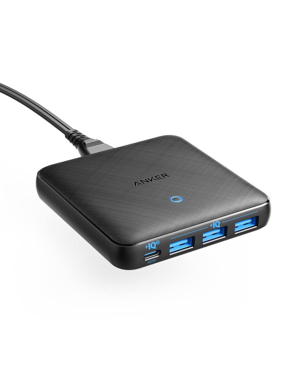 [Australia - AusPower] - USB C Charger, Anker 65W 4 Port PIQ 3.0 & GaN Fast Charger Adapter, PowerPort Atom III Slim Wall Charger with a 45W USB C Port, for MacBook, USB C Laptops, iPad Pro, iPhone, Galaxy, Pixel and More 