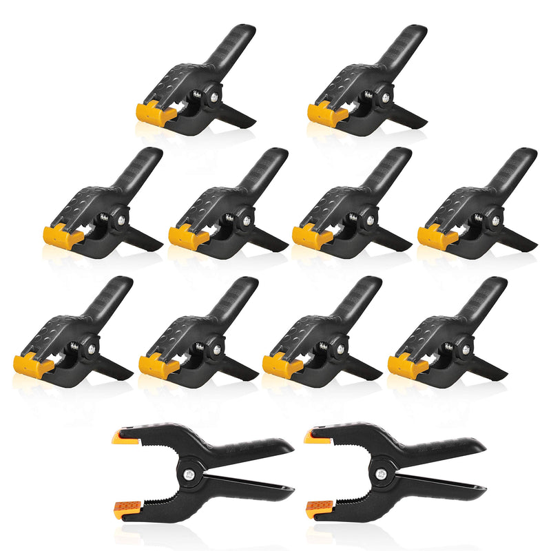 [Australia - AusPower] - Emart Heavy Duty Spring Clamps 4.5 inch 12 Pack, Photo Booth Backdrop Clips for Muslin, Paper, Photo Background Support, Photography Studio 