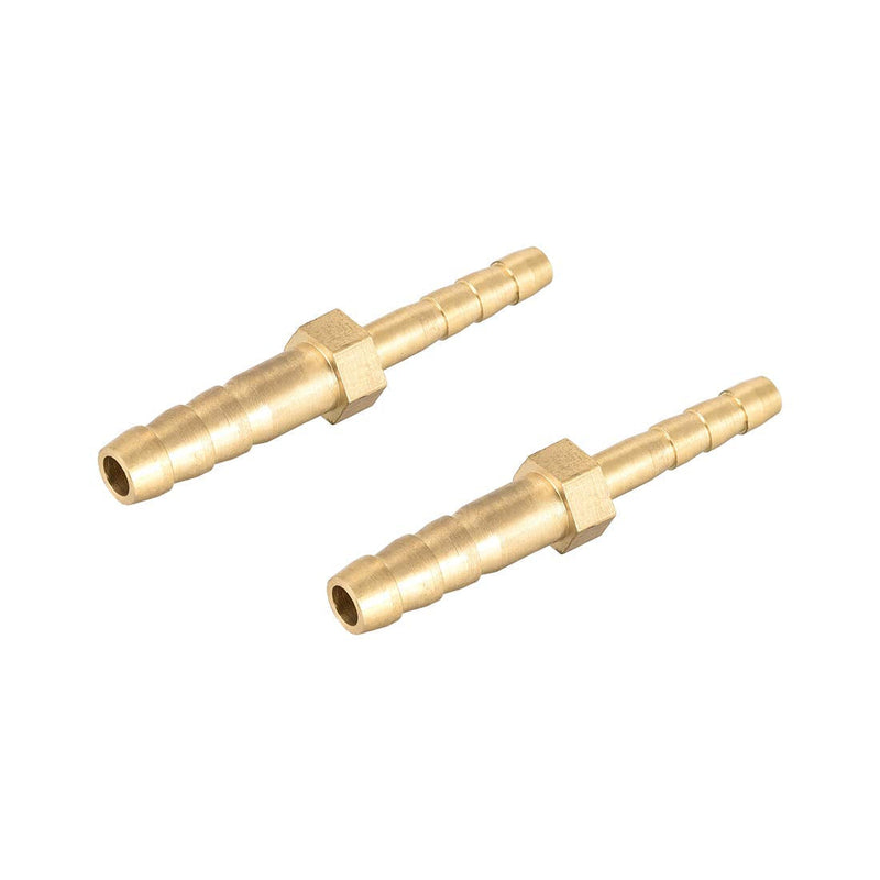 [Australia - AusPower] - uxcell Straight Brass Barb Fitting Reducer, Fit Hose ID 6mm to 4mm 2pcs 