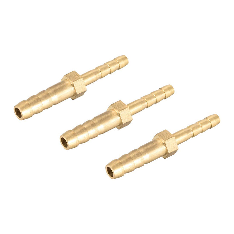 [Australia - AusPower] - uxcell Straight Brass Barb Fitting Reducer, Fit Hose ID 6mm to 4mm 3pcs 
