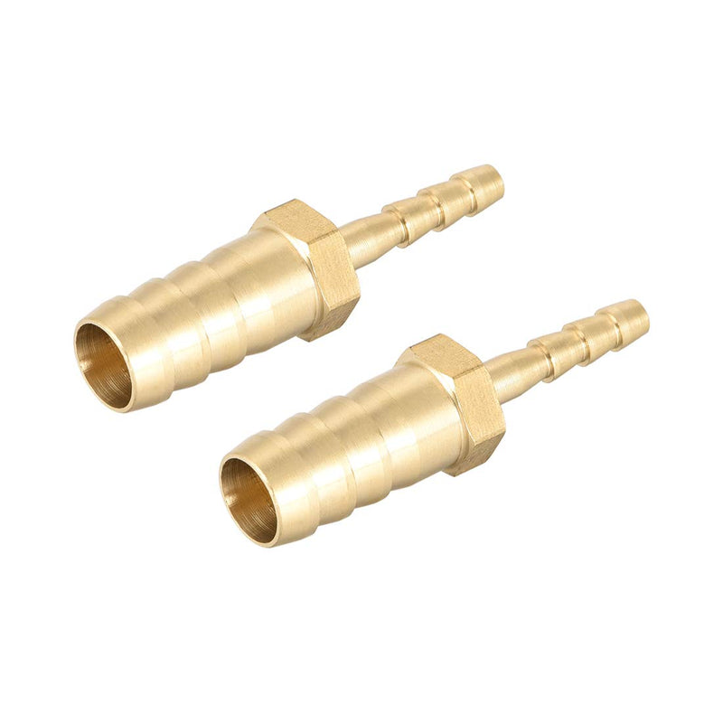 [Australia - AusPower] - uxcell Straight Brass Barb Fitting Reducer, Fit Hose ID 10mm to 4mm 2pcs 