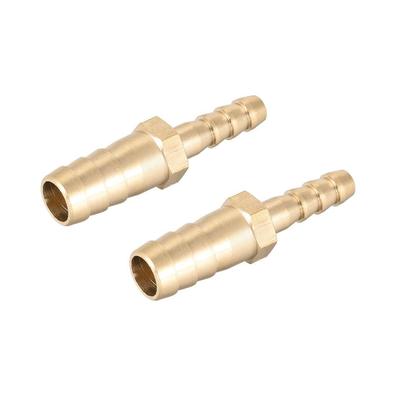 [Australia - AusPower] - uxcell Straight Brass Barb Fitting Reducer, Fit Hose ID 10mm to 6mm 2pcs 