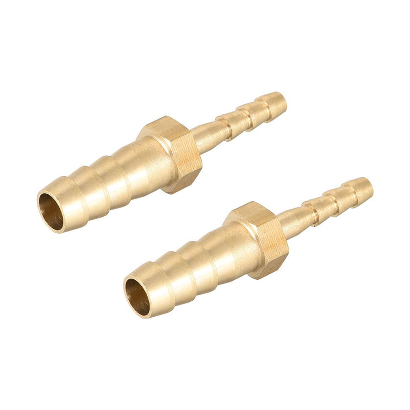 [Australia - AusPower] - uxcell Straight Brass Barb Fitting Reducer, Fit Hose ID 8mm to 4mm 2pcs 