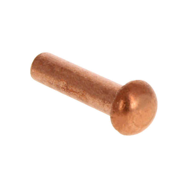 [Australia - AusPower] - MroMax 5Pcs M8 Round Head Copper Solid Rivets Fastener 0.31" Dia x 1.38" Length for Electrical Applications Copper Finish Copper Tone Copper 8*35 