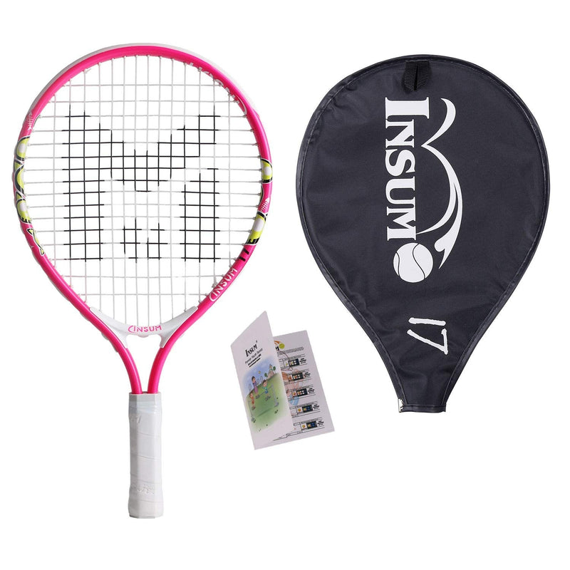 [Australia - AusPower] - insum Kids Tennis Racket Starter Kit for Kids with Shoulder Strap Bag Mini Tennis Racket Toddler Tennis Raquet 17 Inch for Age 4 and Under 
