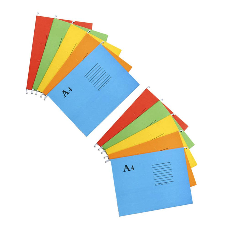 [Australia - AusPower] - SUPVOX 10pcs Hanging File Folders Colorful File Holders A4 Suspension File Folder (Mixed Color) 