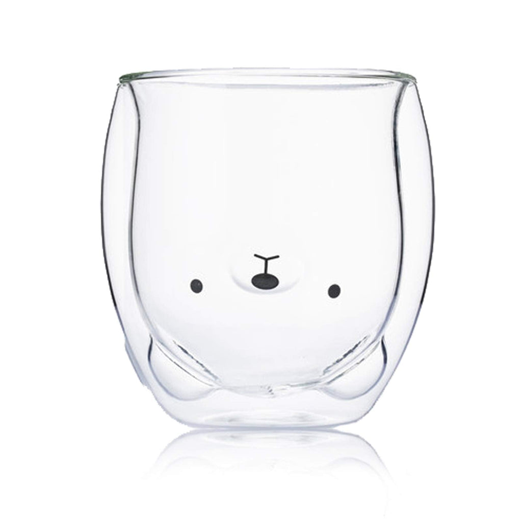 [Australia - AusPower] - Cute Mugs Glass Double Wall Insulated Glass Espresso Cup, Coffee Cup, Tea Cup, Milk Cup, Best gift for Office and Personal Birthday (Bear) Bear 