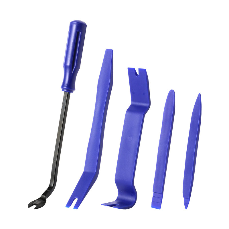 [Australia - AusPower] - LivTee 5 pcs Auto Trim Removal Tool Kit, Interior Door Panel Clip Fastener Removal Set for Vehicle Dash Radio Audio Installer (Blue) Blue 
