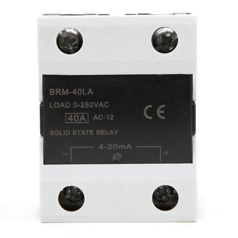 [Australia - AusPower] - Berm Solid State Relay BRM 4~20mA-AC 0~250V 40A Flame-Retardant Relay with LED Tube 