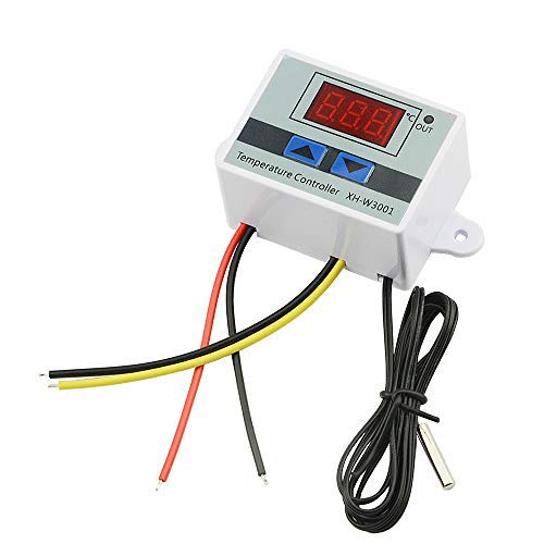 [Australia - AusPower] - XINGYHENG XH-W3001 DC 110V-220V 1500W 10A Microcomputer Digital Temperature Controller Digital Display Thermostat Control Switch and NTC 10K Thermistor Sensors Digital Temperature Probe 