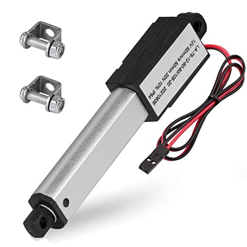 [Australia - AusPower] - Mini Electric Linear Actuator Stroke 2"Force 4.5 lbs12V | High-Speed 1.97"/secWeight 0.15KG Ideal for Intelligent Range Hood, Fan Blades, Cabinets, Window Opener, Robotics, Home Automation 2 inch Small 