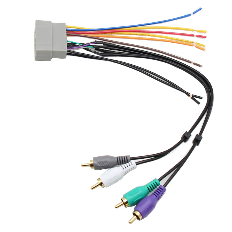 [Australia - AusPower] - RED WOLF Compatible for 2002-2007 Chrysler, Dodge, Jeep Aftermarket Stereo Radio Install AMP Amplifier Intergration Wire Harness RCA Plug to Connect OEM Cable 