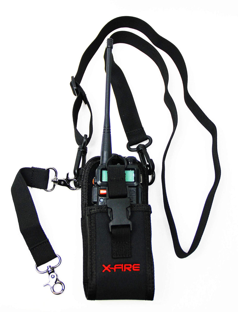 [Australia - AusPower] - X-FIRE® ‘Radio Strap’ Washable Firefighter EMS EMT Shoulder and Duty Belt Holder Combo with Anti-Sway Strap for Portable Tactical APX Two-Way Ham Walkie Talkie Radios Scanner - Fire LE Tactical Rescue 