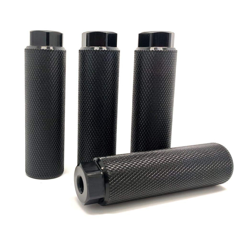 [Australia - AusPower] - Mantain 4 PCS Bike Foot Pegs, 4 inch Length Aluminum Alloy Cylinder Anti-Skid Fit 3/8 inch Axles 