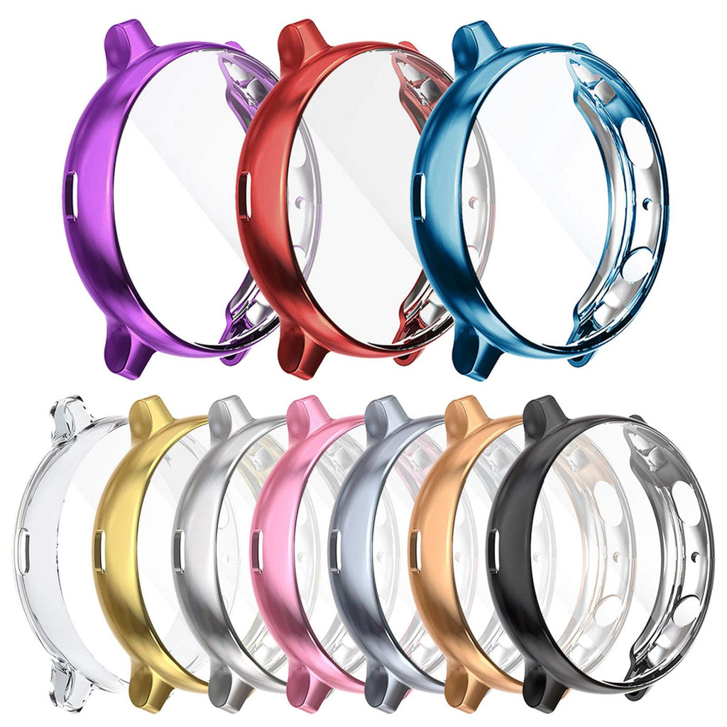 [Australia - AusPower] - [10-Pack] Screen Protector Case Compatible with Samsung Galaxy Watch Active 2 44mm (Not Fit for Galaxy Watch 4), All-Around Protective Cover Soft TPU Frame Accessories (10 Colors, Active 2 44mm) 10 Colors 