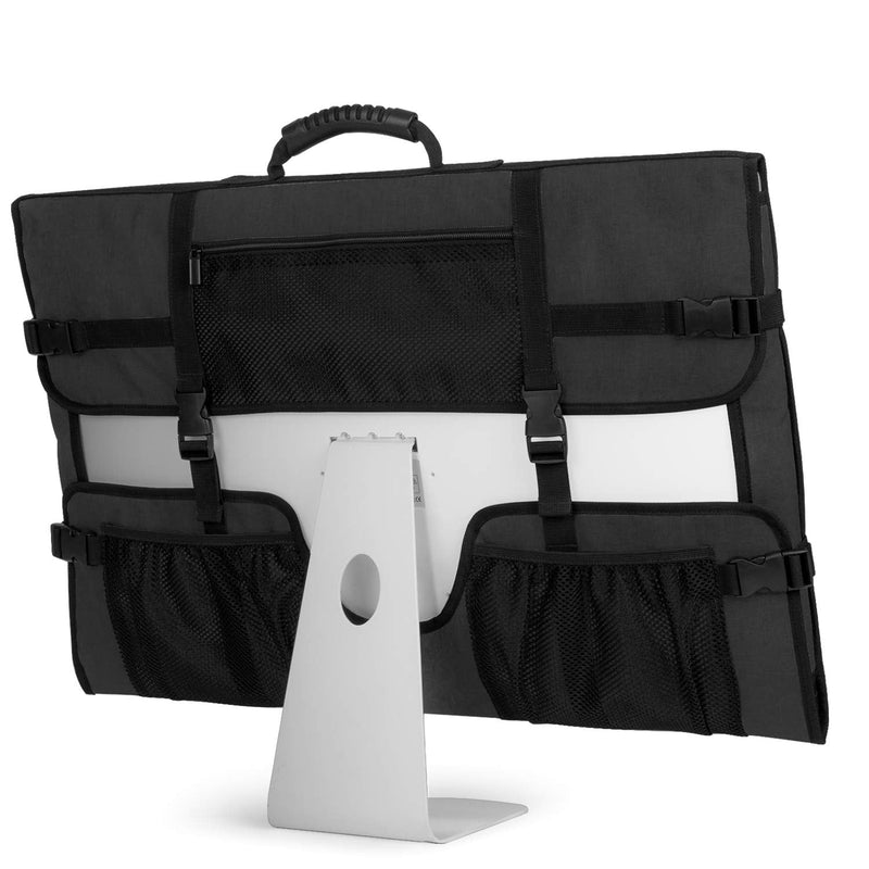 [Australia - AusPower] - CURMIO Travel Carrying Bag Compatible with Apple 27" iMac Desktop Computer, Protective Storage Case Monitor Dust Cover Compatible with 27" iMac Screen and Accessories, Black, Patent Design 